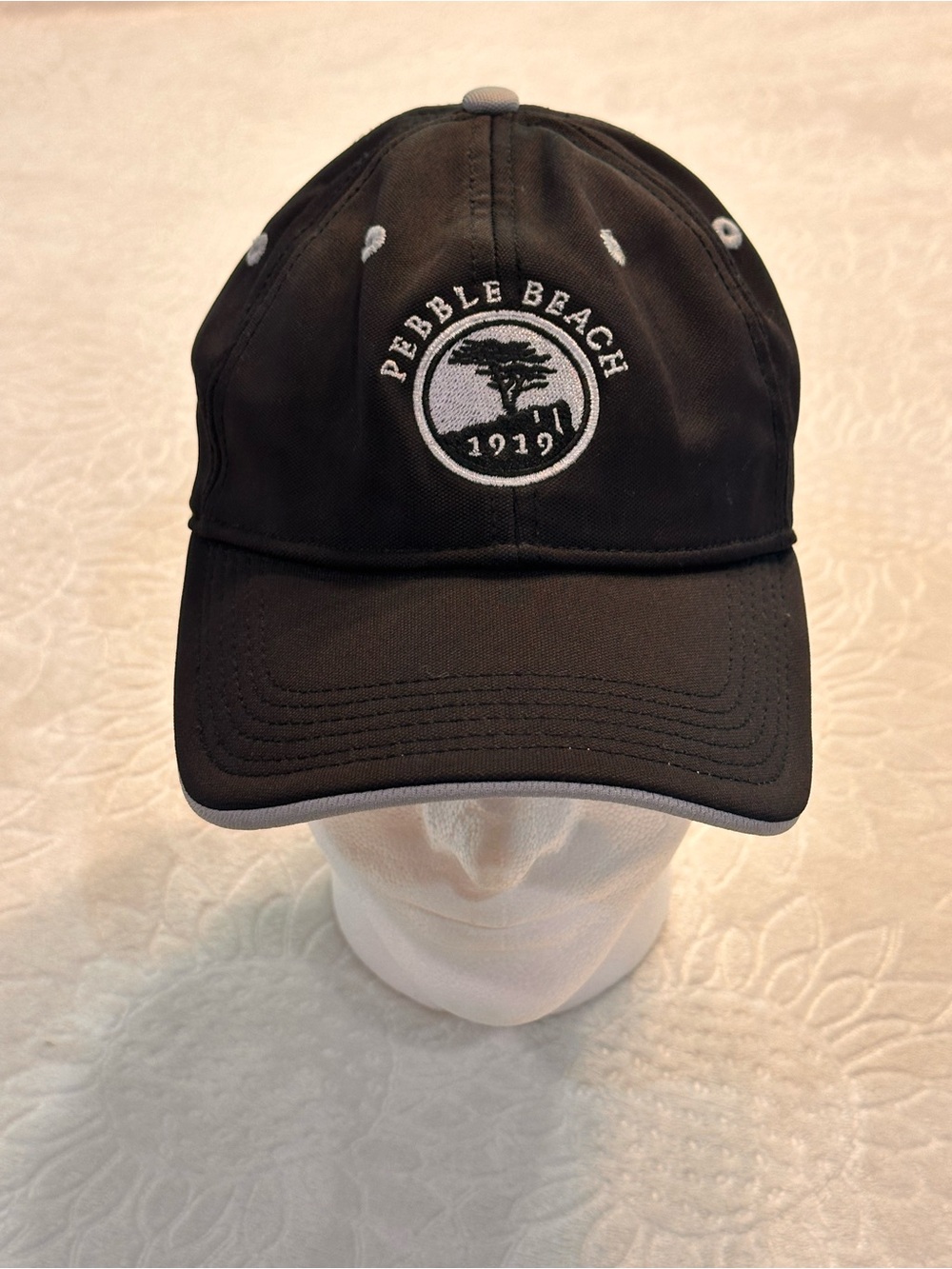 Pebble Beach 1919 Black Adjustable Baseball Cap Hat
